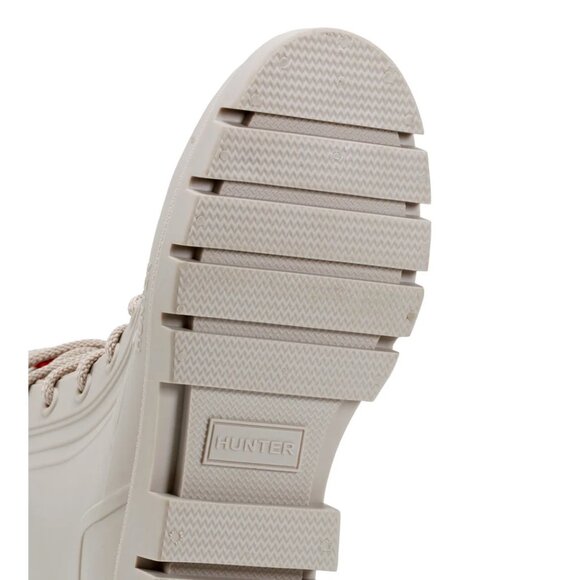 Hunter Women's Diana Waterproof Lace-Up Rain Boots in Taupe - Picture 8 of 11